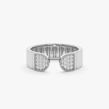 white gold diamond thick ring