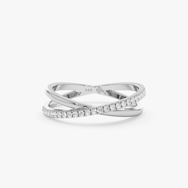 white gold handmade natural diamond band