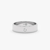 single diamond white gold wedding ring