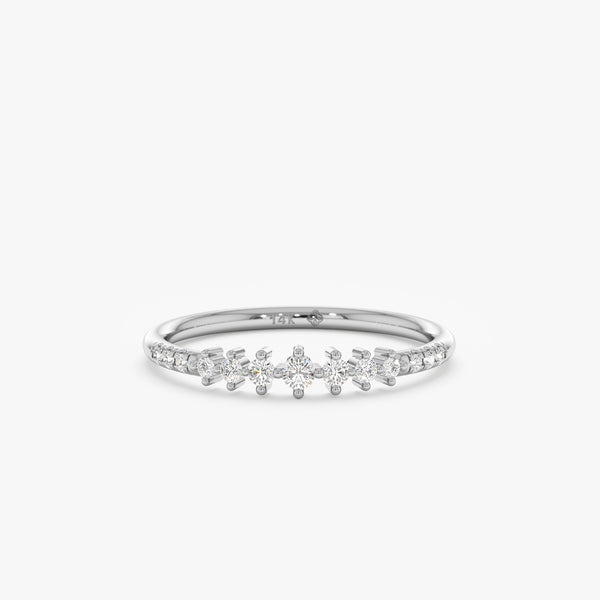 White Gold Handmade Multi Diamond Ring