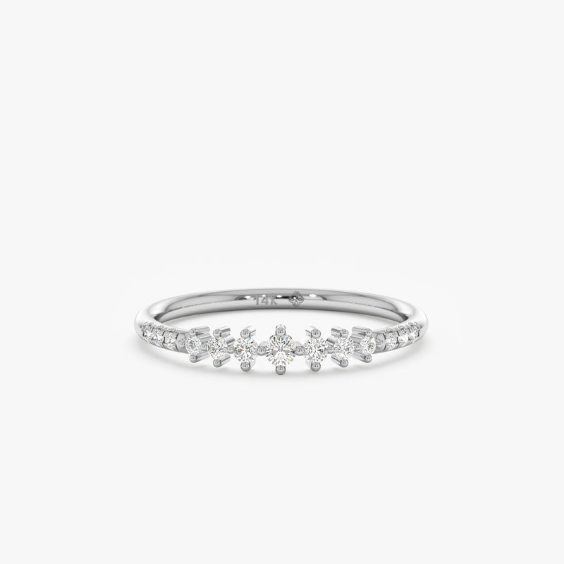 White Gold Handmade Multi Diamond Ring