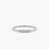 White Gold Pave Diamond Bar Ring