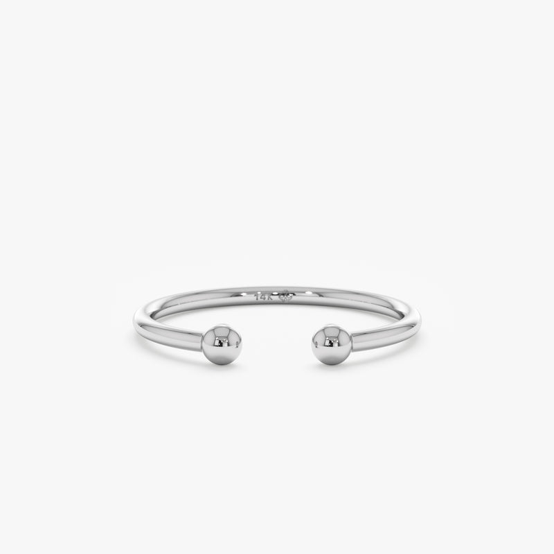 White gold ball ring