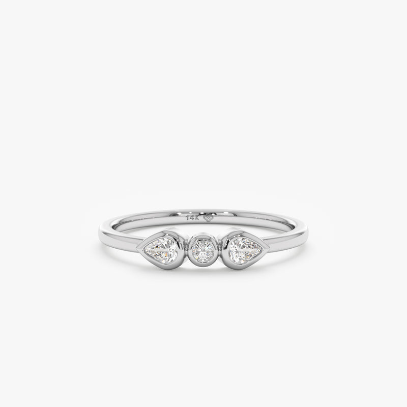 White Gold Natural Diamond Band