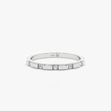 White Gold Natural White Diamond Band
