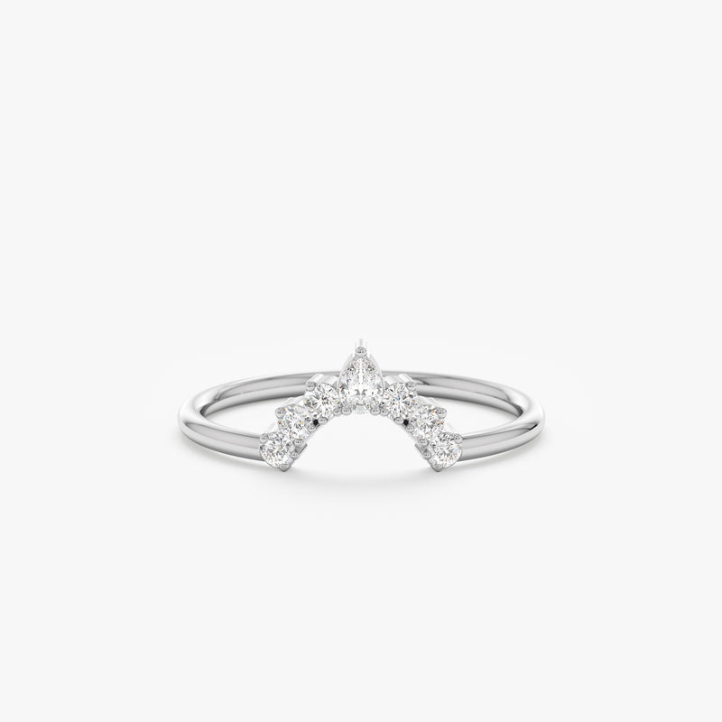 White Gold Diamond Nested Ring