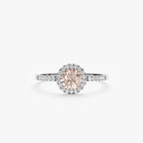 White Gold Morganite Engagement Ring