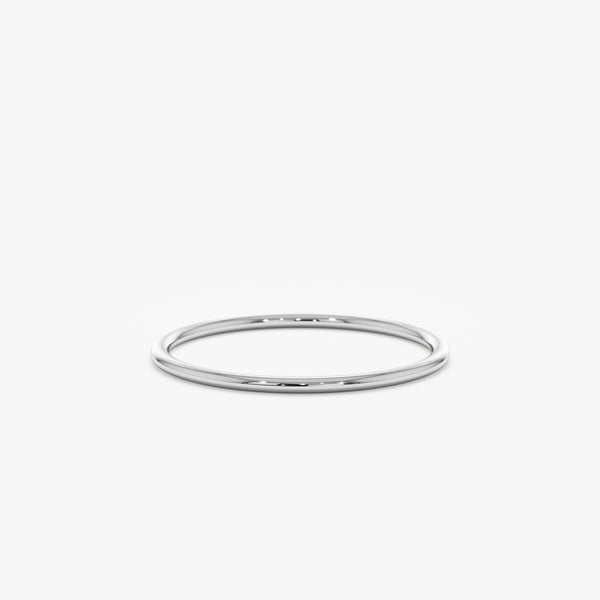 White Gold 1 mm Classic Wedding Band