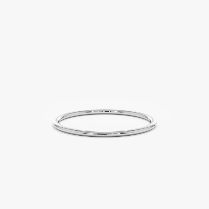 White Gold 1 mm Classic Wedding Band