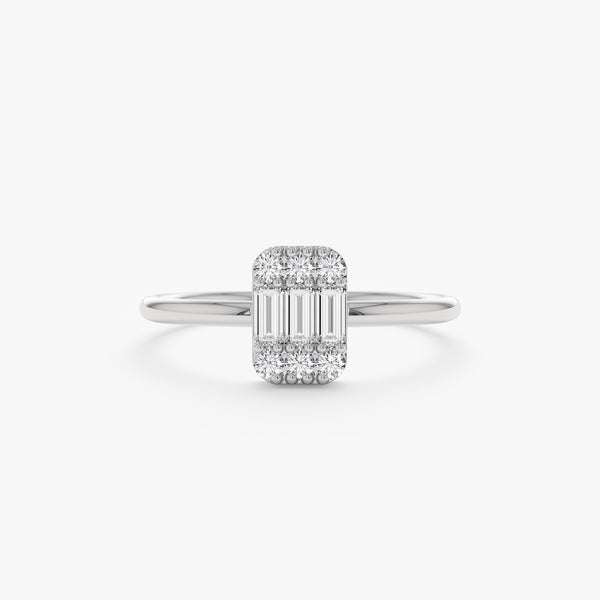 White gold engagement ring