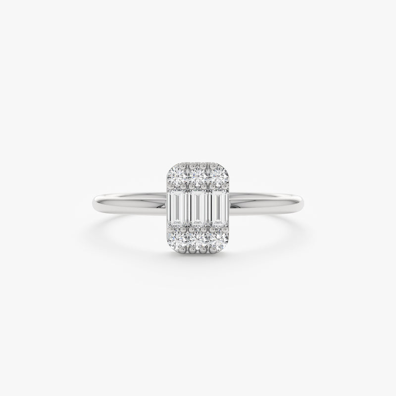 White gold engagement ring