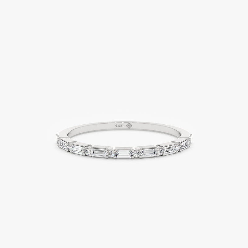 White Gold Baguette Diamond Ring