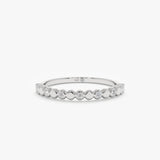 White Gold Natural Diamond Petite Ring