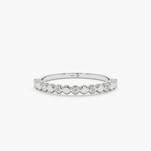 White Gold Natural Diamond Petite Ring