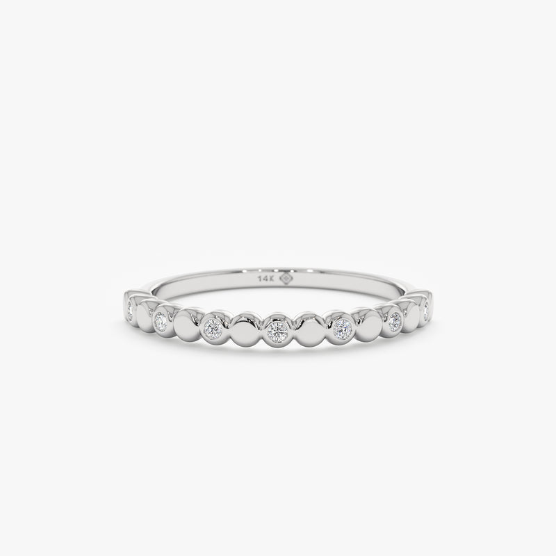 White Gold Natural Diamond Petite Ring