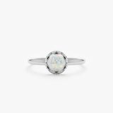 White Gold Cabochon Ring