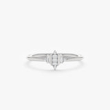 White Gold Unique Diamond Ring