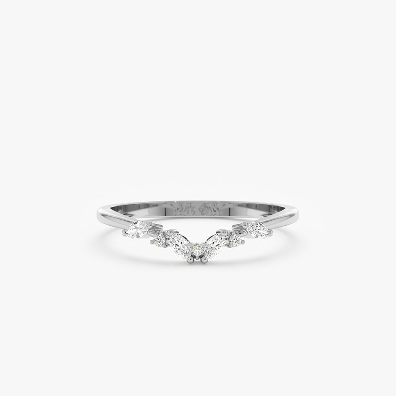 white gold nesting band