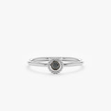 White Gold Black Onyx Ring
