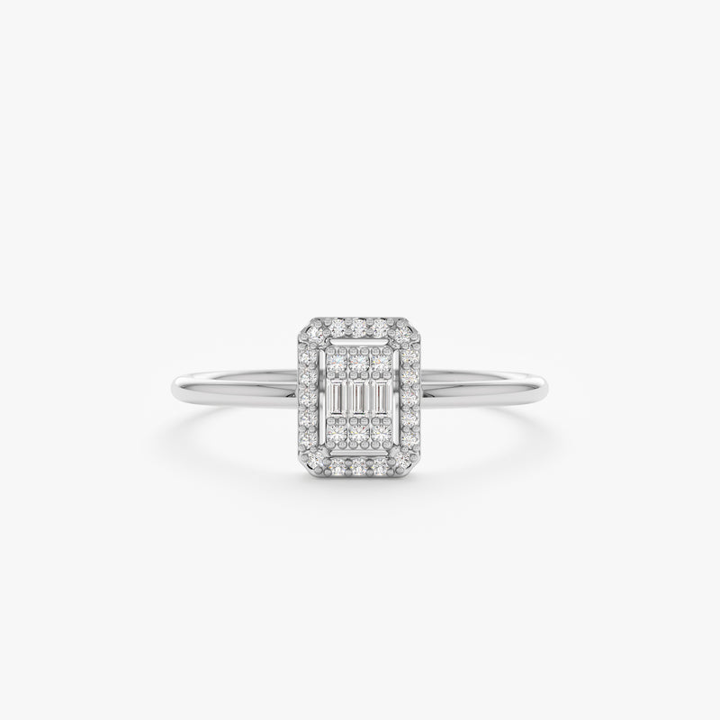 White Gold Diamond Engagement Ring