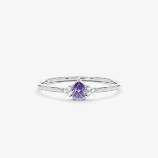 White Gold Diamond Tanzanite Ring