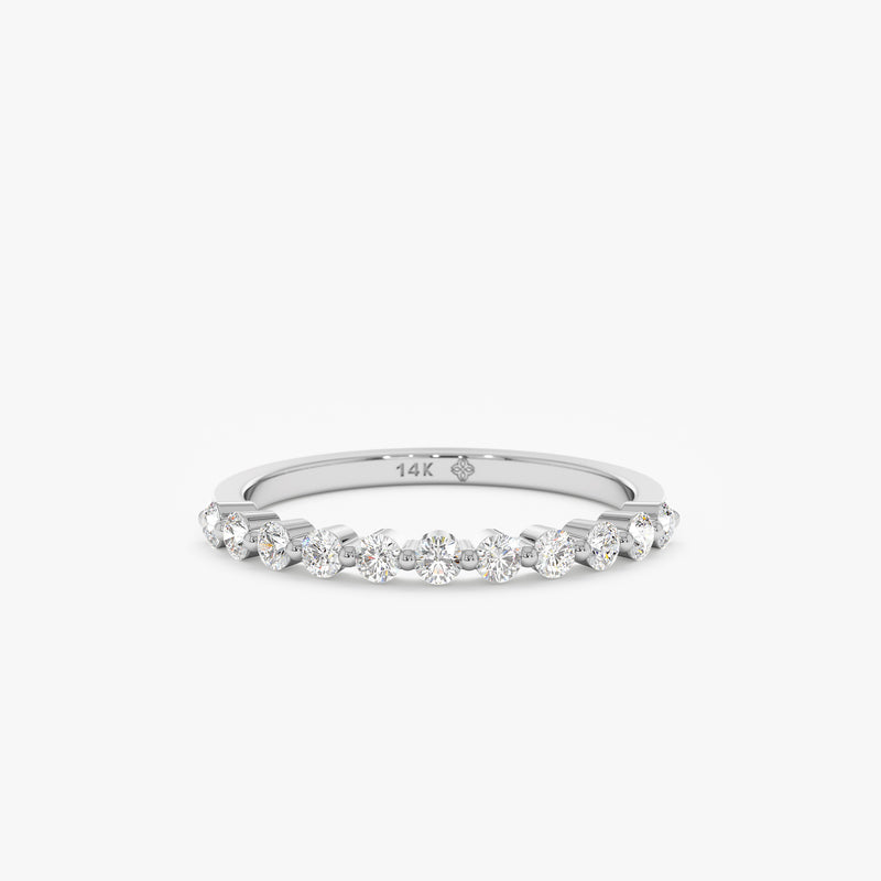 White Gold Handamde Diamond Ring