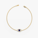 Handmade Natural Sapphire Diamond Bracelet