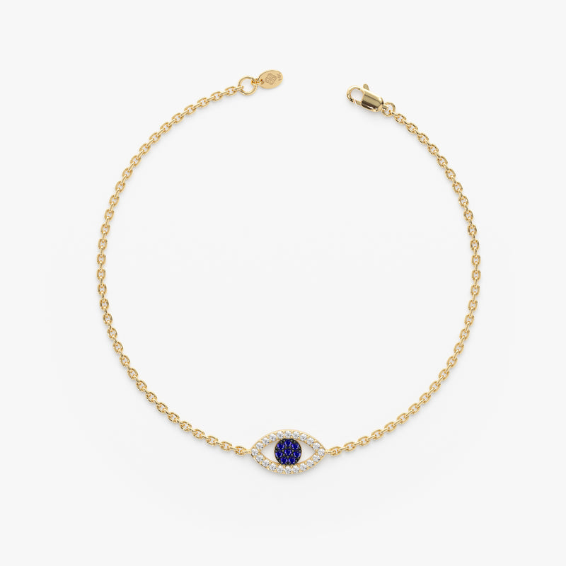 Handmade Natural Sapphire Diamond Bracelet