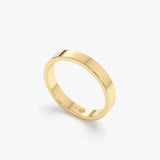 14k Gold Flat Wedding Band 3mm