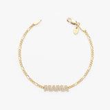 Figaro Chain custom Diamond Name Bracelet