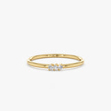 Dainty two prong diamond