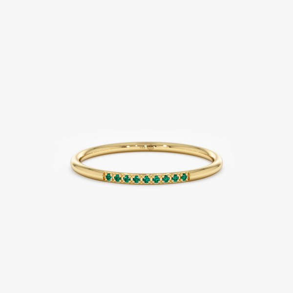 thin emerald ring