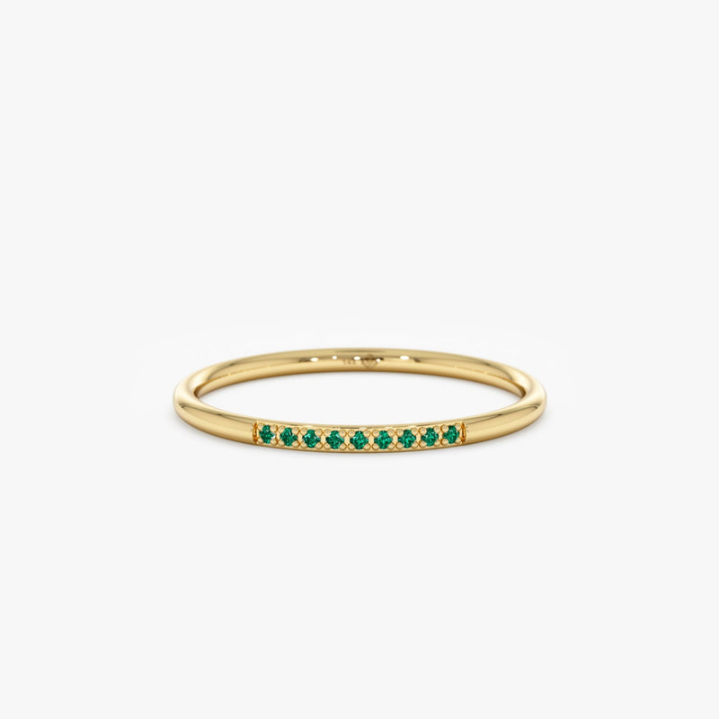thin emerald ring