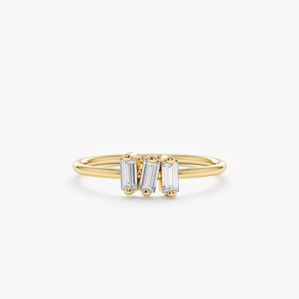 Diamond Cluster Baguette ring