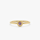 Amethyst Ring in Art Deco Bezel