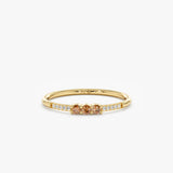Diamond Citrine Gold Ring