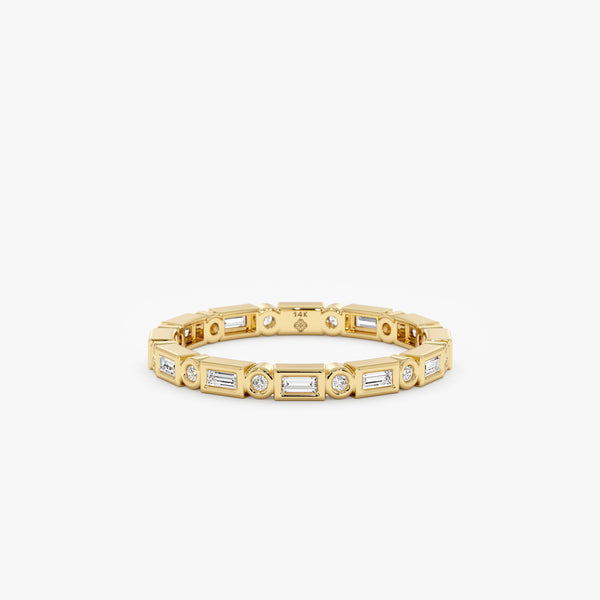 Baguette Round Diamond Eternity Ring