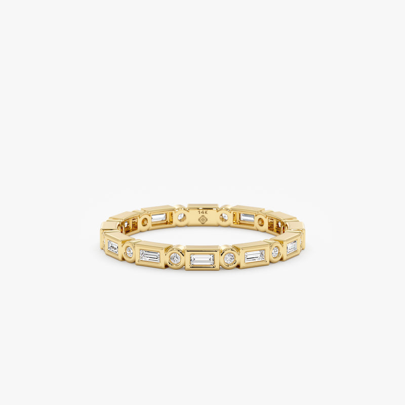 Baguette Round Diamond Eternity Ring