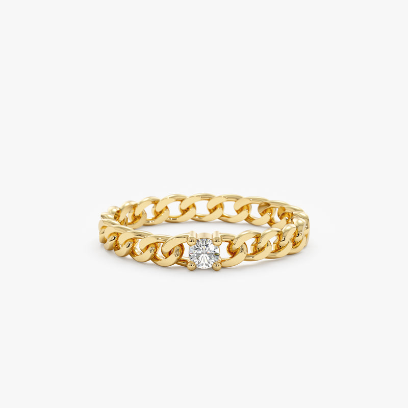 Diamond Cuban Chain Ring