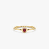 Handmade Ruby Bezel Ring