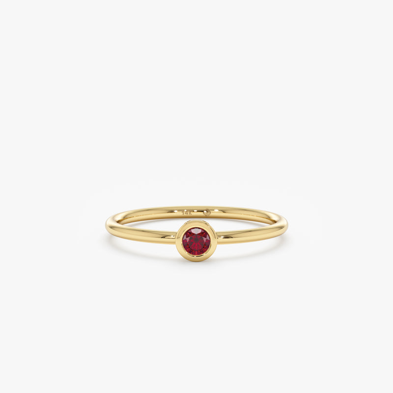 Handmade Ruby Bezel Ring