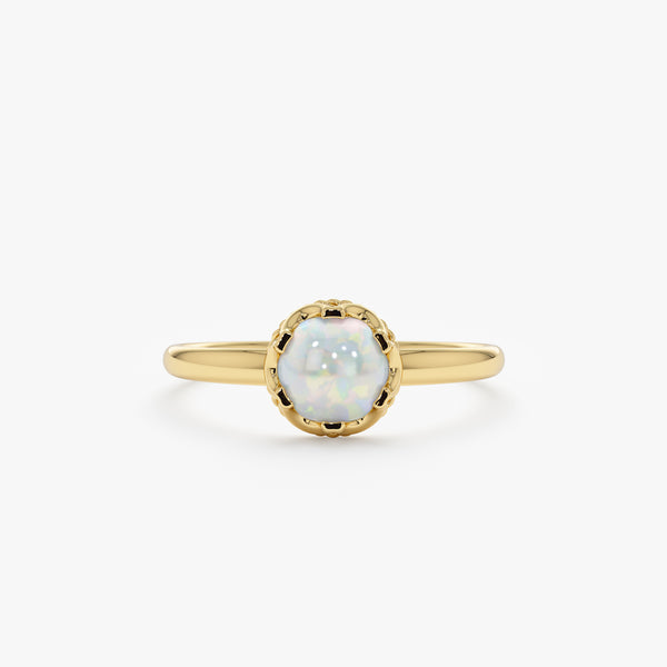 Natural Opal Gemstone Ring