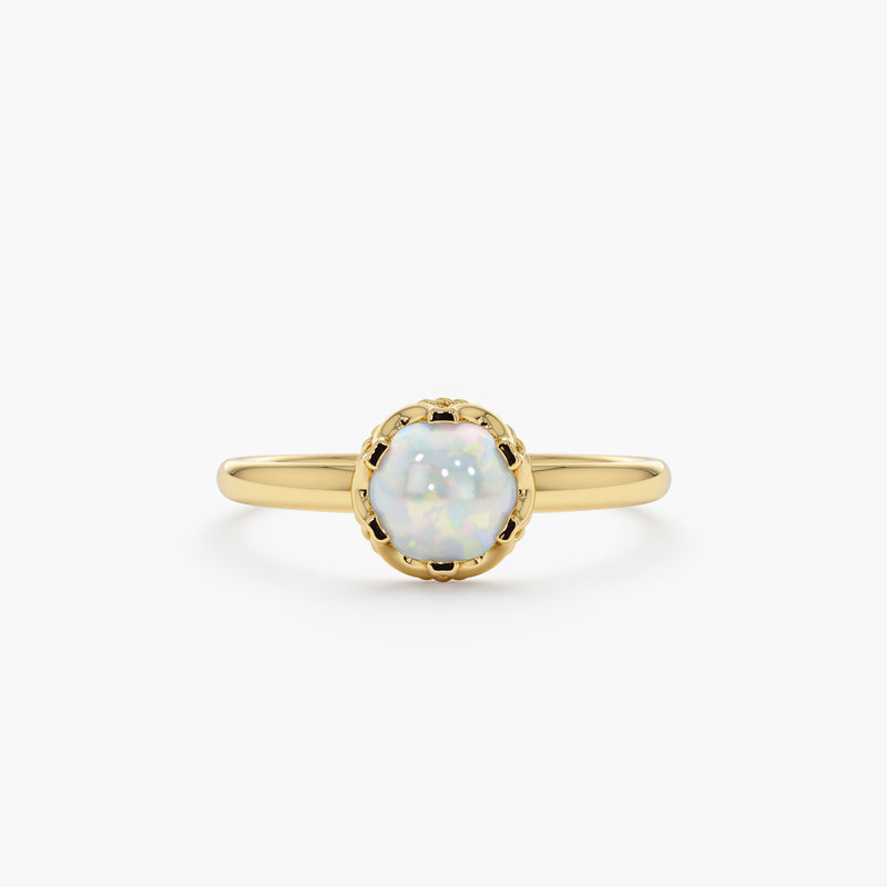 Natural Opal Gemstone Ring