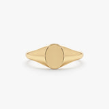 Gold Oval Signet Ring
