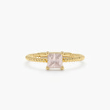 Prong Set Rose Quartz Ring