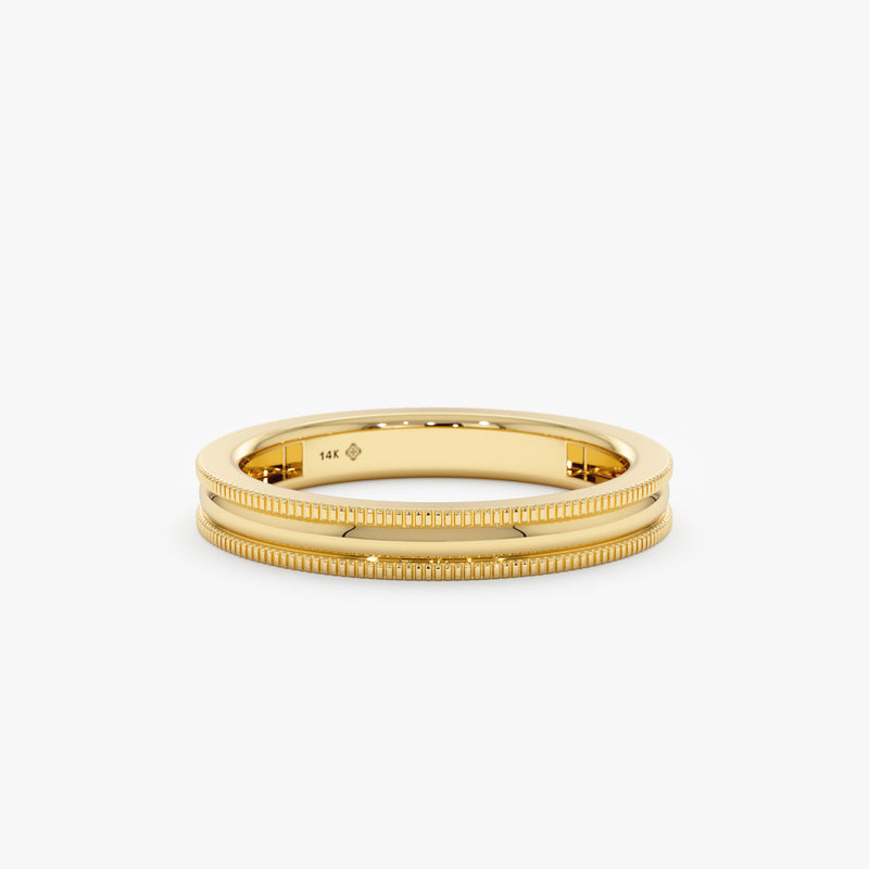 Textured Thin Wedding Band