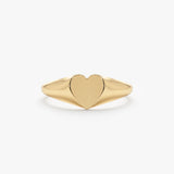 Plain Heart Signet Ring - SARAH ELISE