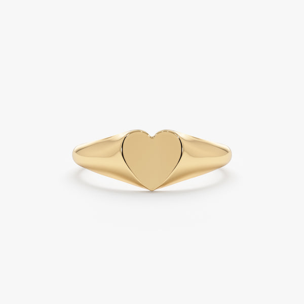 Plain Heart Signet Ring - SARAH ELISE
