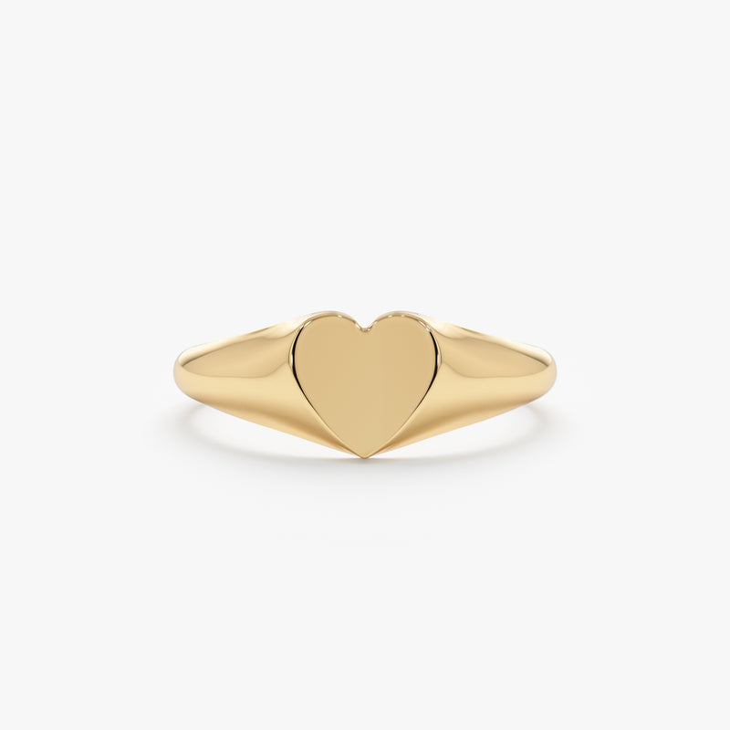 Plain Heart Signet Ring - SARAH ELISE