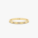 Solid Gold Diamond Half Eternity Ring